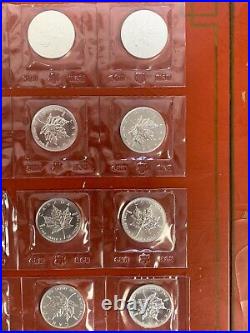 Lot of (28) 1989 Canada Silver 1 oz. 9999 $5 Maple Leaf Coin RCM SEALED
