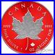 MAPLE LEAF Space Red Edition 1 Oz Silver Coin 5$ Canada 2022