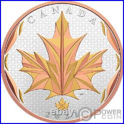 MAPLE LEAVES IN MOTION 5 Oz Silver Coin 50$ Canada 2021
