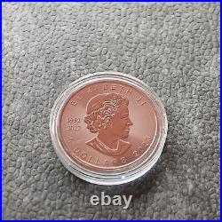 Maple Leaf 1OZ Ruby Ruby 2023 Silver Silver Black Ruthenium Canada Canada 250P3