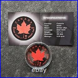 Maple Leaf 1OZ Ruby Ruby 2023 Silver Silver Black Ruthenium Canada Canada 250P3