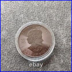 Maple Leaf 1OZ Ruby Ruby 2023 Silver Silver Black Ruthenium Canada Canada 250P3