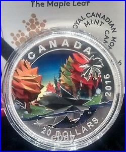 Maple Leaf $20 2016 1oz Pure Silver Proof Coin Geometry Art Canada