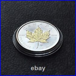 Maple Leaf 2014 Canada Canada 1 oz Silver Silver Gilded 24kt Gold ONLY 5000PCS