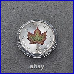 Maple Leaf 2018 Canada Canada 1 oz Silver Silver Colored Colored RARE