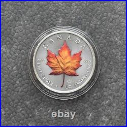 Maple Leaf 2020 Canada Canada 1 oz Silver Silver Colored Colored RARE