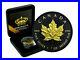 Maple Leaf 2021 Black Empire Ruthenium Gilded Edition 1 OZ 999 Silver Box & COA