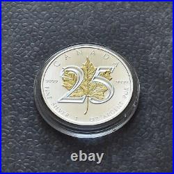 Maple Leaf 25th Anniversary 2013 Canada Canada Silver Silver 24kt Gold ONLY 250