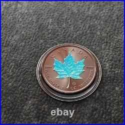 Maple Leaf Black Holographic 2023 Canada Canada Silver Silver CASE Certificate 250BU 2