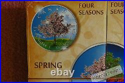 Maple Leaf Four Seasons-Spring, Summer, Autumn, Winter each 1oz Silvercoin