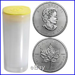 NEW 25x 2019 1oz Canadian Silver Maple Leaf bullion coins in mint tube (unc.)
