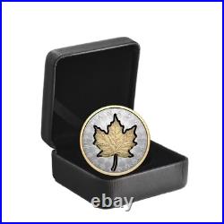 NEW! Canada 2024 SUPER INCUSE MAPLE LEAF SML Gold Plating 1 oz Silver Coin