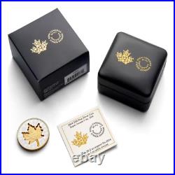 NEW! Canada 2024 SUPER INCUSE MAPLE LEAF SML Gold Plating 1 oz Silver Coin