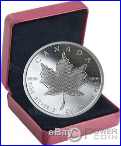PULSATING MAPLE LEAF Optical Effect 2 Oz Silver Coin 10$ Canada 2020