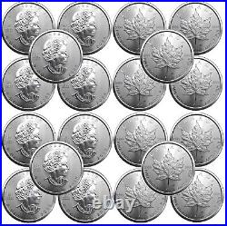 Pre-Sale Lot of 10 2023 1 oz Canadian 9999 Fine Silver Maple Leaf $5 Coin BU
