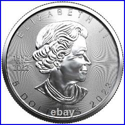 Pre-Sale Lot of 10 2023 1 oz Canadian 9999 Fine Silver Maple Leaf $5 Coin BU