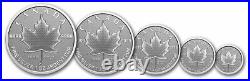 Pure Silver Maple Leaf Fractional Set -Our Arboreal Emblem The Maple Tree 2021