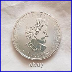 RARE 2015 Canadian Maple SuperLeaf 9999 Fine Silver 1.5 oz Collectors Coin UNC