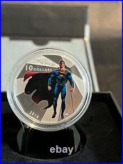 RARE FIND 1oz. 999Silver Maple Leaf BU2016Batman v SupermamDawn of JusticeOGP