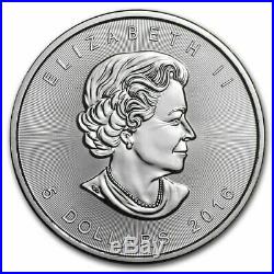 ROLL 2016 1 OUNCE SILVER CANADIAN MAPLE LEAF 25 COINS. 9999 1 oz