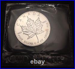 Rare Key Date 1996 RCM Canada 1 oz 9999 Silver Maple Leaf In Original Plastic