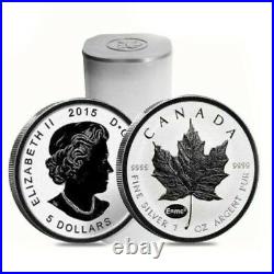 Roll Of 25 2015 $5 E=mc2 Privy Reverse Proof Silver Canadian Maple Leaf 1 oz Coi