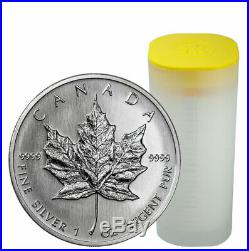 Roll of 25 1989 Canada 1 oz Silver Maple Leaf $5 GEM BU SKU59617