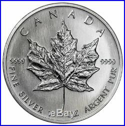 Roll of 25 1989 Canada 1 oz Silver Maple Leaf $5 GEM BU SKU59617
