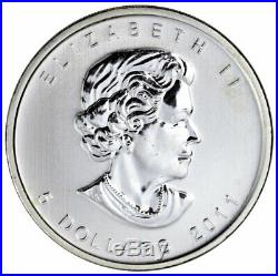 Roll of 25 2011 Canada 1 Troy oz. 9999 Silver Maple Leaf $5 Coin SKU34055