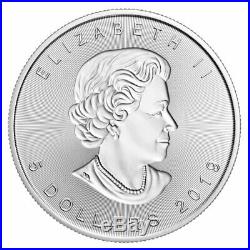 Roll of 25 2019 Canada 1 oz Silver Maple Leaf Incuse $5 GEM BU SKU57181
