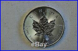 Roll of 25 Silver 1oz Canadian Maple Leaf $5 Canada Coins in a Mint Tube 2014
