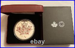 Scarce 2017 RCM Canada Icons Red Maple 5 Oz 9999 Silver Coin With Case & COA