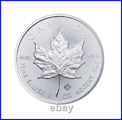 Silver Maple Leaf Tube 25x 2022 1 Oz Ounce Ounce once Silver Argent Canada Canada