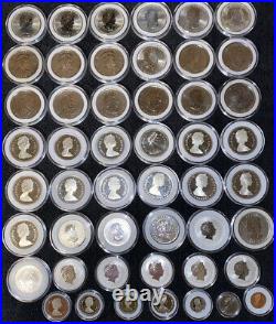 Silver Maple Leafs, Silver Dollars & Misc. Coins, 50 BU Canadian Coins Total