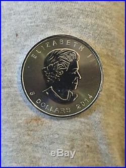 TUBE of 25 x 2014 Canadian Maple Leaf 1 oz Silver Bullion Coin Brand new Uncirc