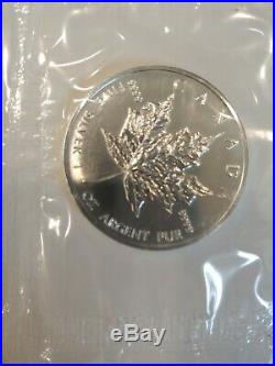 Ten Silver Canadian Maple Leaf 5 Dollar (1 ounce) sheet of 10 air tight