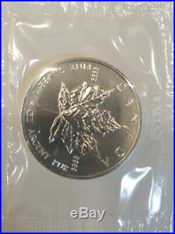 Ten Silver Canadian Maple Leaf 5 Dollar (1 ounce) sheet of 10 air tight