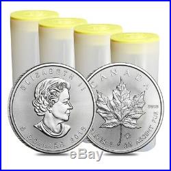 Tube of 25 x 2019 Canadian 1 oz maple leaf 999.9 Silver Bullion Coin
