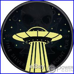 UFO Maple Leaf 1 Oz Silver Coin 5$ Canada 2018