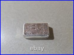 Vintage JMC Johnson Matthey Canadian Maple Leaf Hand Poured 3 oz Silver Bar