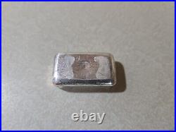 Vintage JMC Johnson Matthey Canadian Maple Leaf Hand Poured 3 oz Silver Bar